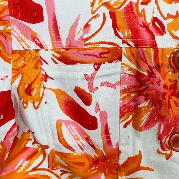 colorful floral print jacket Jessica sport sz 12 - Picture 14 of 16